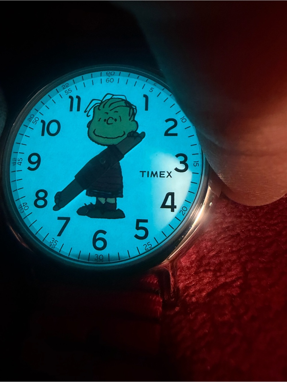Timex Glow Blue Linus Character Analog Watch